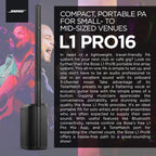 Bose 840920-1100 L1 Pro16 Portable PA System - Bluetooth Mixer