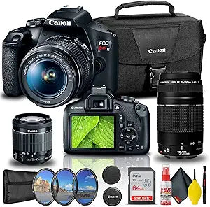 Canon EOS Rebel T7 DSLR Camera Bundle 18-55mm 75-300mm