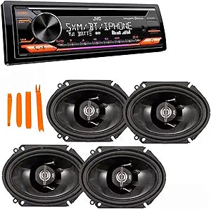 JVC KD-TD91BTS CD Receiver Bluetooth Alexa 6x8 Speakers