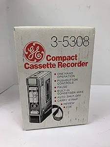 GE 3-5301A Compact Cassette Recorder - Black