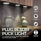 GE 93129183 LED Slim Puck Light 3-Pack