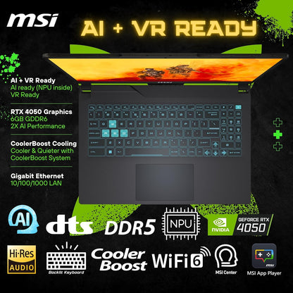 MSI Cyborg 15 - Gaming Laptop, Core Ultra 7, RTX 4050, 32GB RAM, 1TB SSD