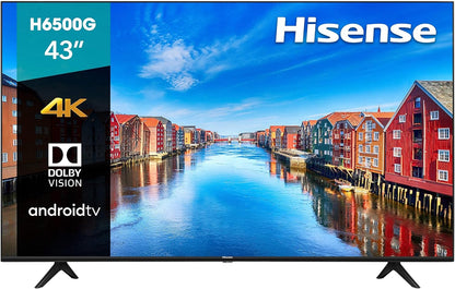 Hisense H65 Series 43H6570G 43" 4K UHD Android Smart TV, Renewed