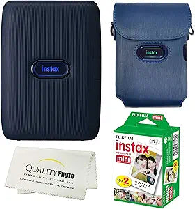 Fujifilm Instax Mini Link Smartphone Printer Bundle - Dark Denim