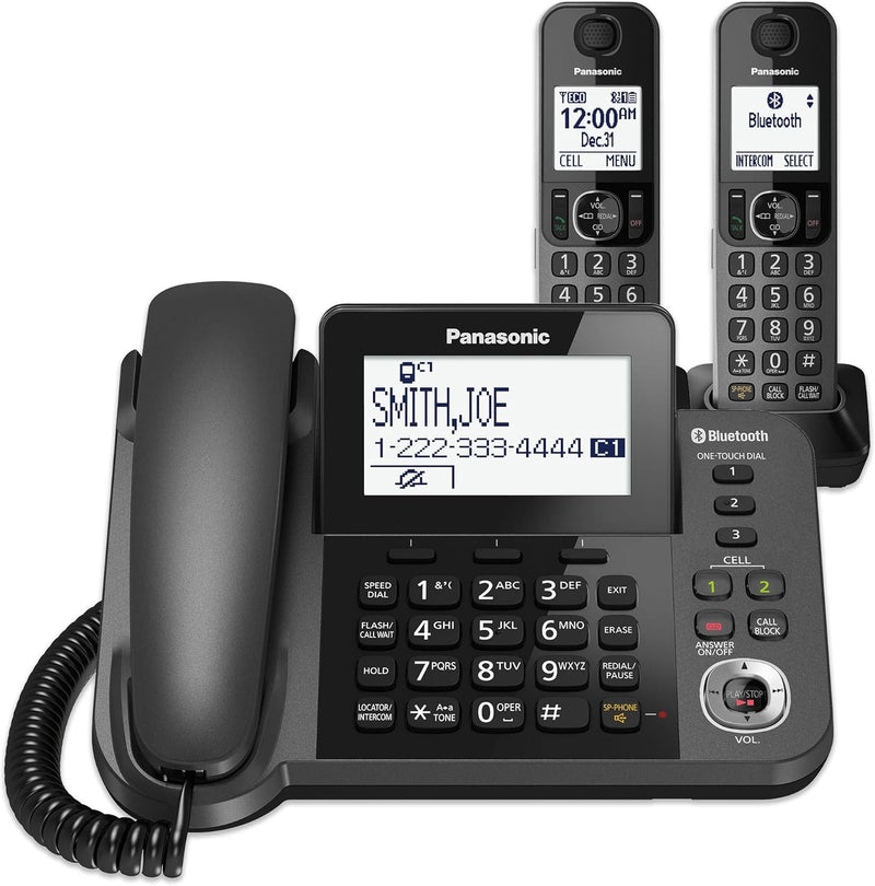 Panasonic KX-TGF382M Bluetooth Cordless Phone Answering Machine — main product image