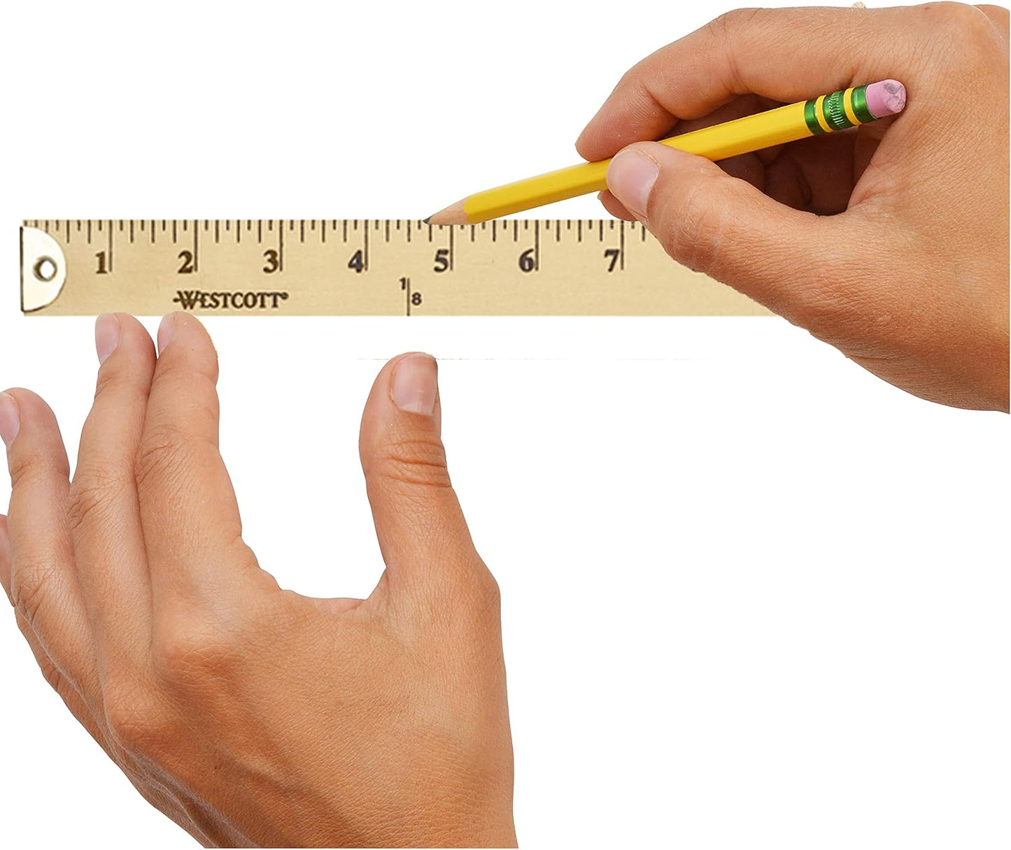 Westcott 636921-001 Wooden Yardstick with Brass Ends