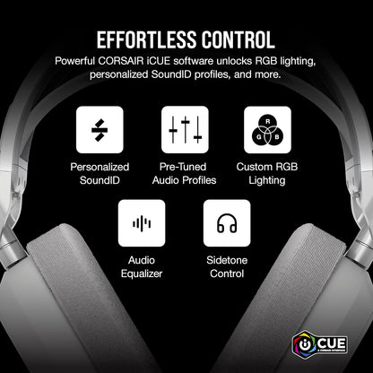 Corsair CA-9011296-NA HS80 MAX Wireless Gaming Headset White