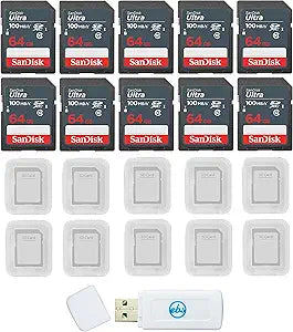 SanDisk SanDisk_64GB_SD_Ultra x10_Case x10_R6 Ultra 64GB SD Card Bundle