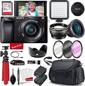 Sony a6100 E PZ 16-50mm Vlogging Accessory Bundle