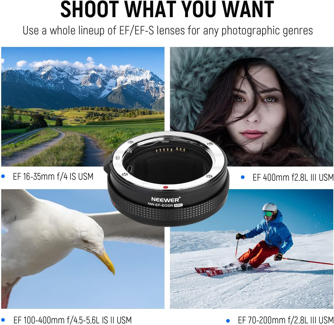 Neewer 10102200 EF to RF Auto Focus Lens Adapter