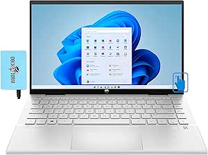 HP 14m-dy0113dx-3322-226027 Pavilion x360 2-in-1 Laptop i3, 8GB, 512GB SSD, Touch, Win 11 Pro + Hub