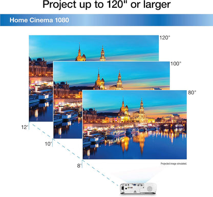 Epson V11H980020-N Home Cinema 1080: 3LCD Projector (Renewed)