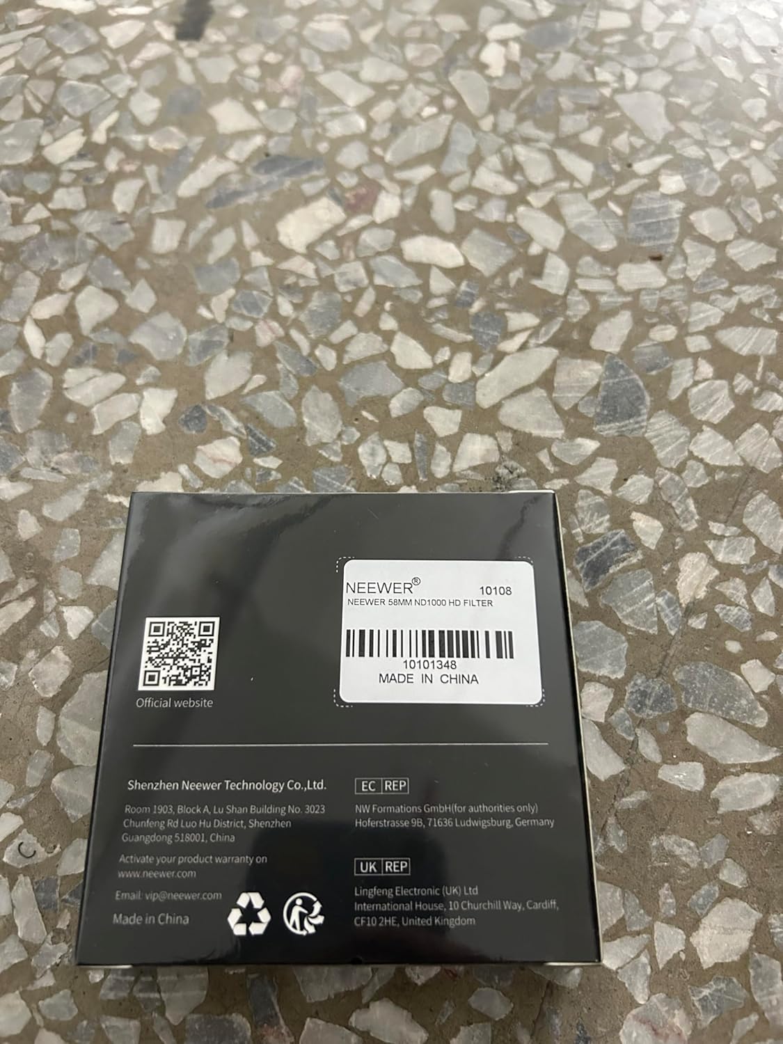 Neewer ND1000 58mm ND Filter - 10 Stop Neutral Density