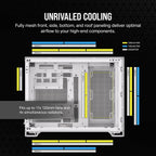 Corsair CC-9011264-WW 2500D Airflow mATX PC Case - Dual Chamber White