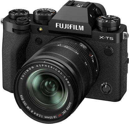 Fujifilm 16783082 X-T5 Mirrorless Camera with XF18-55mm Lens Black