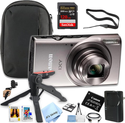 Canon PowerShot IXY 650/Elph 360 128GB Bundle (Renewed)
