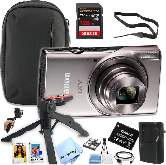 Canon PowerShot IXY 650/Elph 360 128GB Bundle (Renewed)