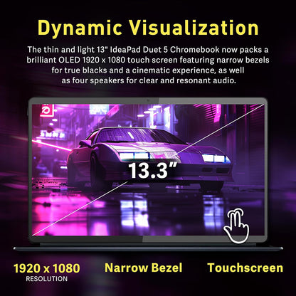 Lenovo IdeaPad Duet 5 Chromebook 13.3" FHD 2-in-1 Renewed