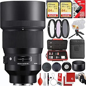 Sigma SIG240965K1 135mm f/1.8 Art Lens Sony E-Mount Bundle