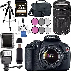 Canon 9126B003-5 EOS Rebel T5 DSLR 18-55mm 75-300mm Bundle