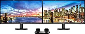 HP P27v G4 27" FHD IPS Monitor 2-Pack Bundle