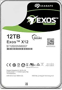 Seagate ST12000NM0007 Exos 12TB Enterprise HDD 7200 RPM