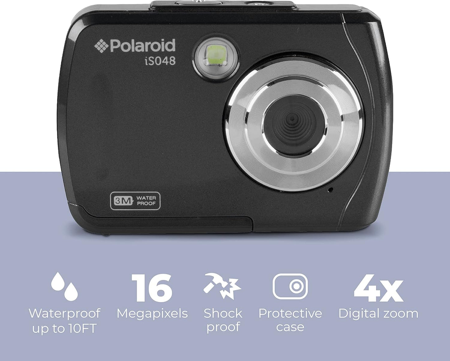Polaroid IS048 Waterproof 16MP Digital Action Camera