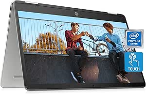 HP 14a-ca0022nr Chromebook x360 14a Pentium Silver 2-in-1 Laptop — main product image