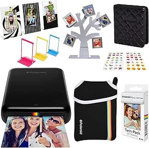 Polaroid AMZASK8MP01B Zip Wireless Photo Printer Bundle