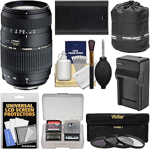 Tamron K-83683-23 70-300mm Macro Lens Canon Bundle