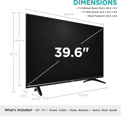 Hisense 40H4F 40-Inch Roku Smart TV (Renewed)