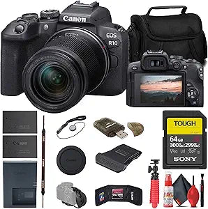 Canon EOS R10 5331C016 Mirrorless Camera 18-150mm Bundle