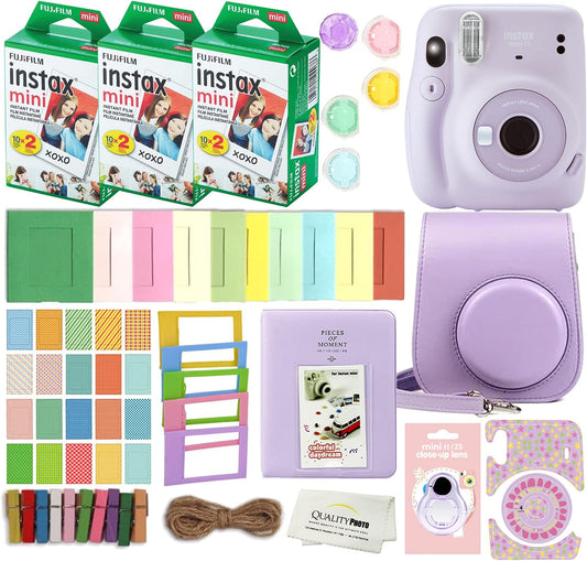 Fujifilm Mini 11 Lilac Purple Instant Camera Bundle