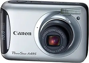 Canon PowerShot A495 - 10MP Digital Camera, 3.3x Zoom, Silver — main product image