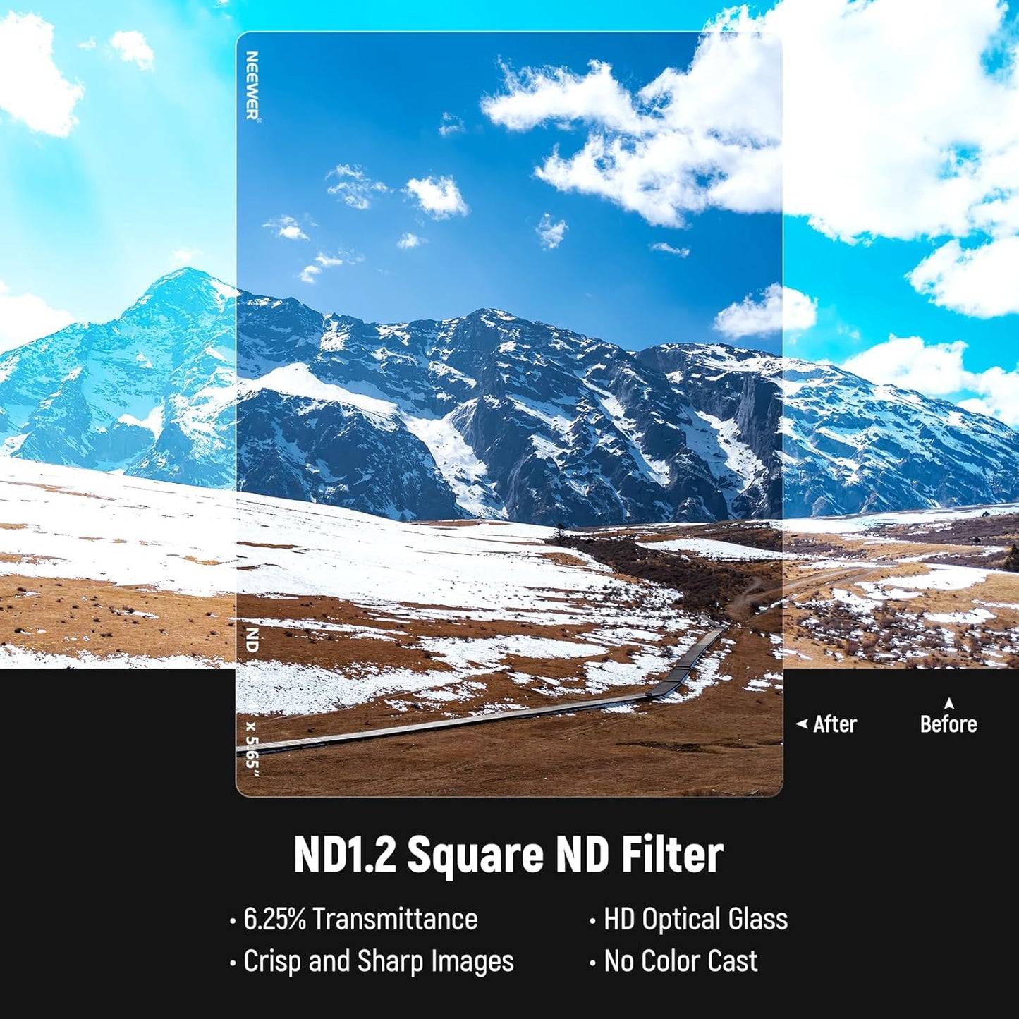 Neewer 10101502 Square ND1.2 Filter 4x5.65" Cinema