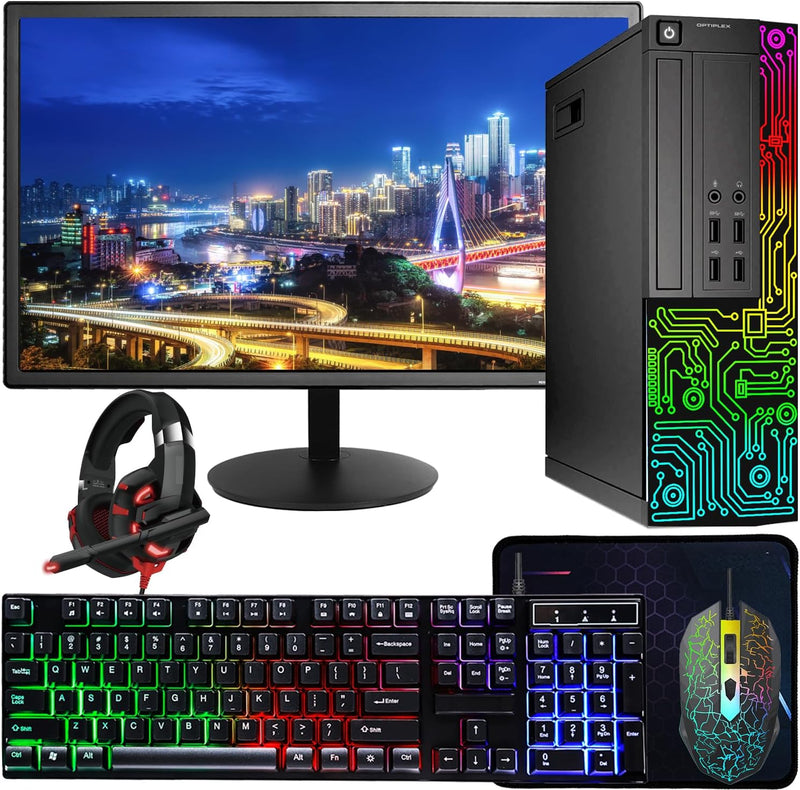 Dell OptiPlex i5 RGB Gaming PC - 16GB, 512GB SSD, 22