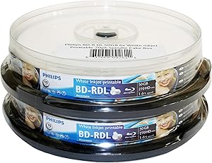 Philips BR5I6B20F/27 BD-R DL 50GB 6X Inkjet Printable Discs