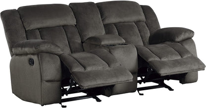Lexicon 194840134480 Chocolate Reclining Loveseat Console