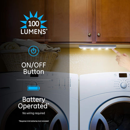 GE 38557 LED Under Cabinet Light 12 Inch Battery Operated