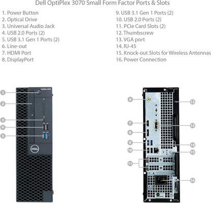 Dell Core i7 OptiPlex 3070 SFF Desktop Renewed