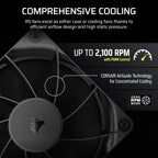 Corsair CO-9050188-WW RS120 120mm PWM Daisy-Chain Fan
