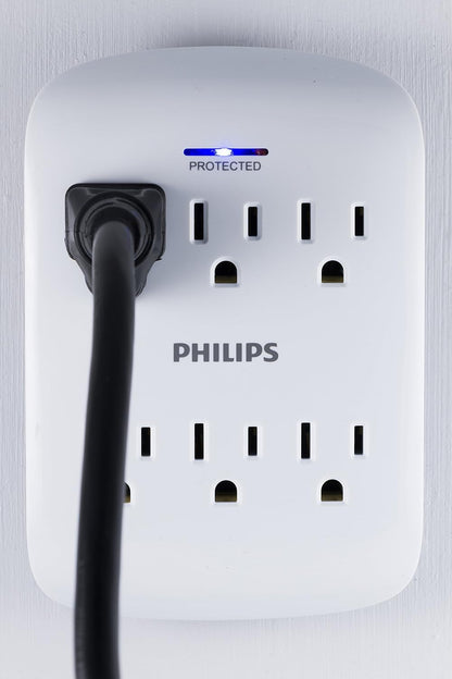 Philips SPP3466WA/37 Surge Protector, 6 Outlet - 2 Pack