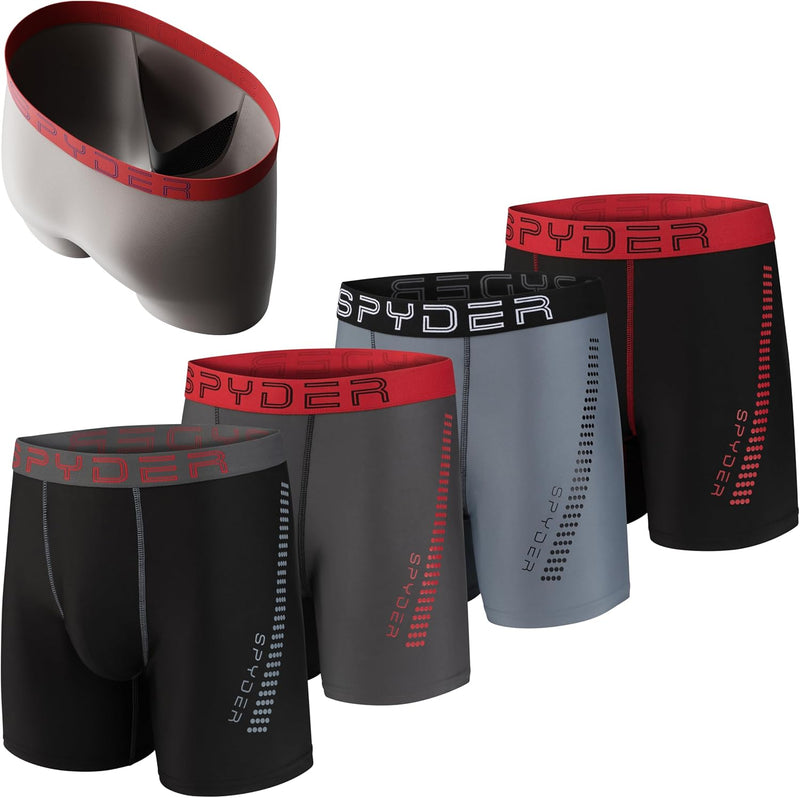 Spyder Boxer Briefs 4 Pack Mens Underwear — main product image