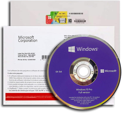 Microsoft FQC-08929 Windows 10 Pro 64-bit OEM DVD