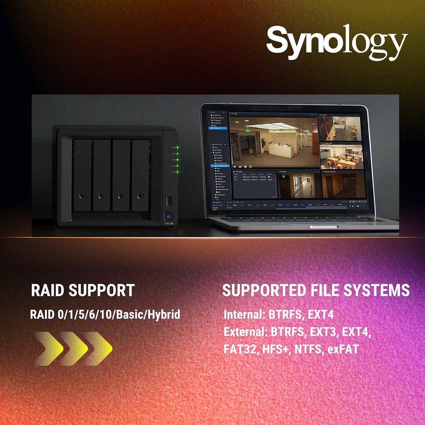 Synology NAS DS923+ 4-Bay DiskStation AMD Ryzen 16GB RAM