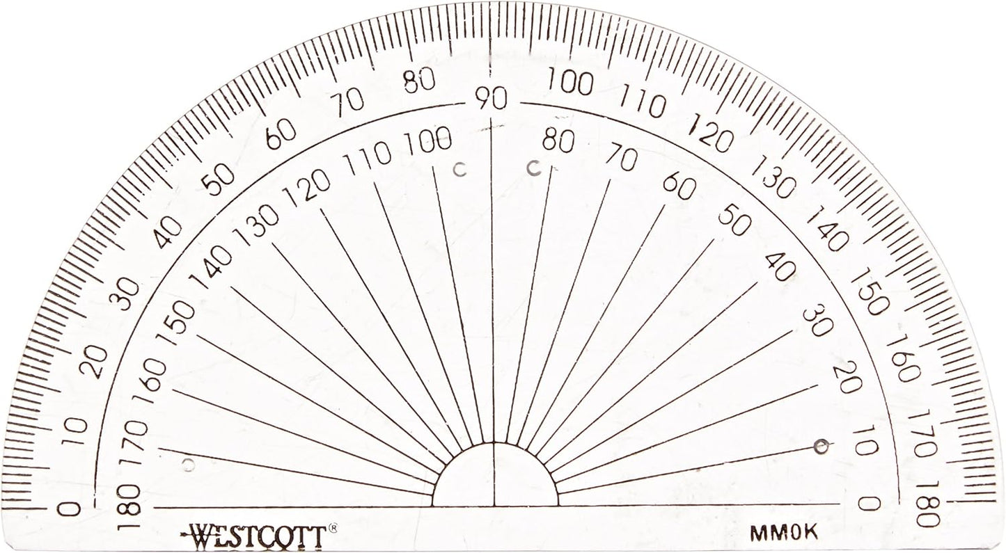 Westcott 12925 Clear Protractor