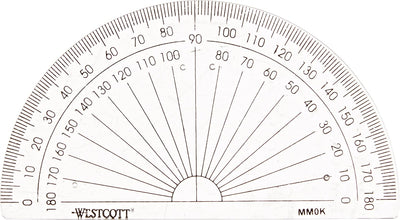 Westcott 12925 Clear Protractor