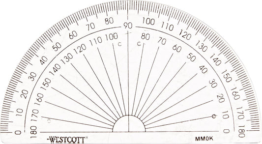 Westcott 12925 Clear Protractor