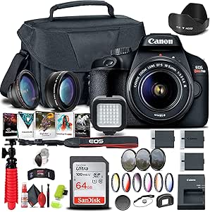 Canon EOS Rebel T100 DSLR Camera 18-55mm Lens Kit - Renewed