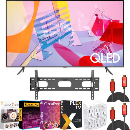 Samsung E6SAMQN55Q60TA 55-Inch QLED 4K Smart TV Bundle
